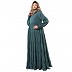5 frilled abaya- Mist Blue